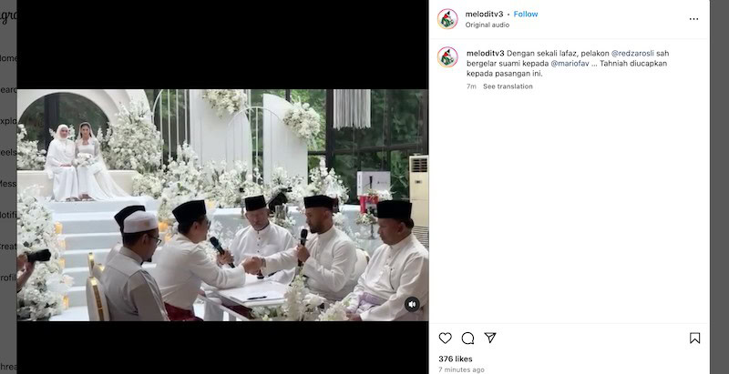 Redza Rosli sah jadi suami